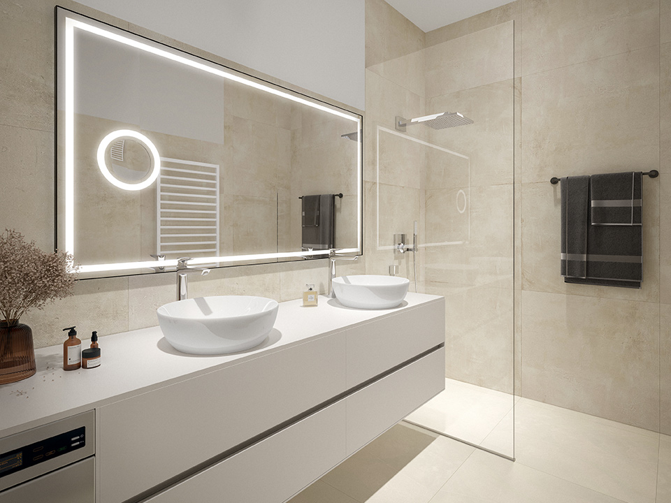 Badezimmer mit Designer-Ausführung